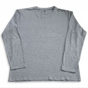Uniqlo Long Sleeve Gray Top Size XL 100% Cotton